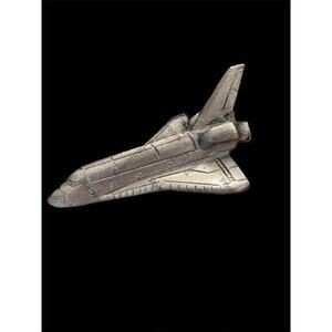 Vtg Pewter 3D Space Shuttle Lapel Hat Tie Pin